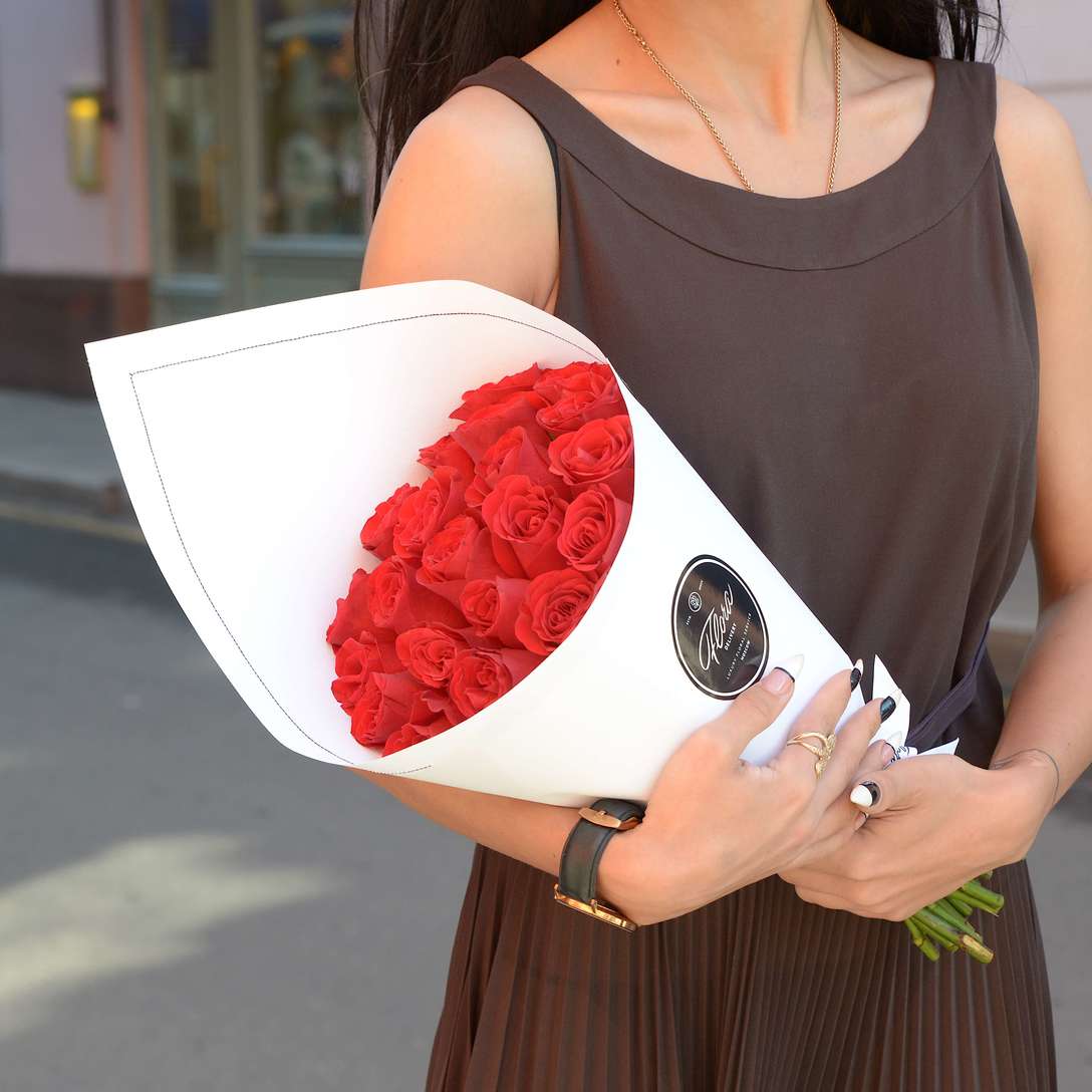 Букет из 21 розы 