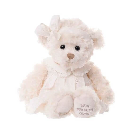 Мягкая игрушка медведь Альбина в белом платье «Bukowski» 35 см