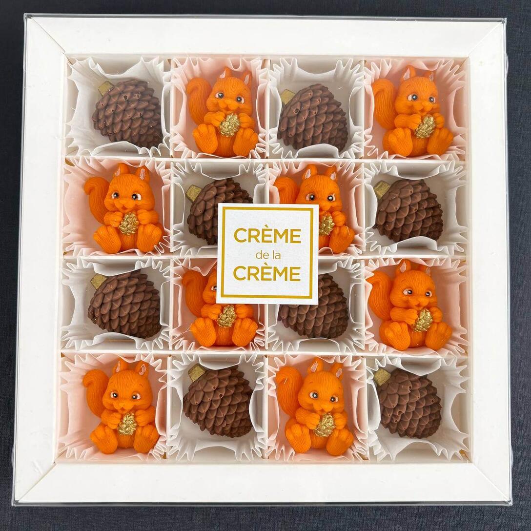 Конфеты ручной работы Белочки с шишками 16 шт (240гр)