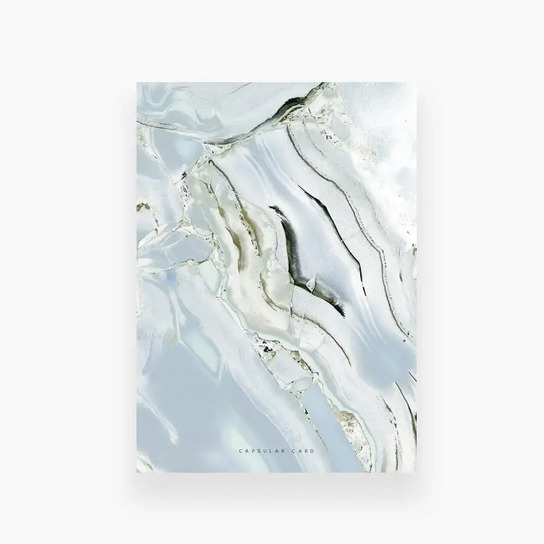 Открытка "С Днем Рождения" голубая с золотом