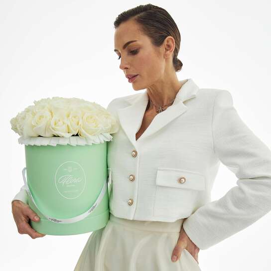 Шляпная коробка Grand "Розы Proud" GREEN