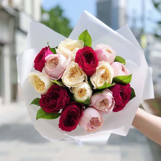 Микс из садовых роз №1