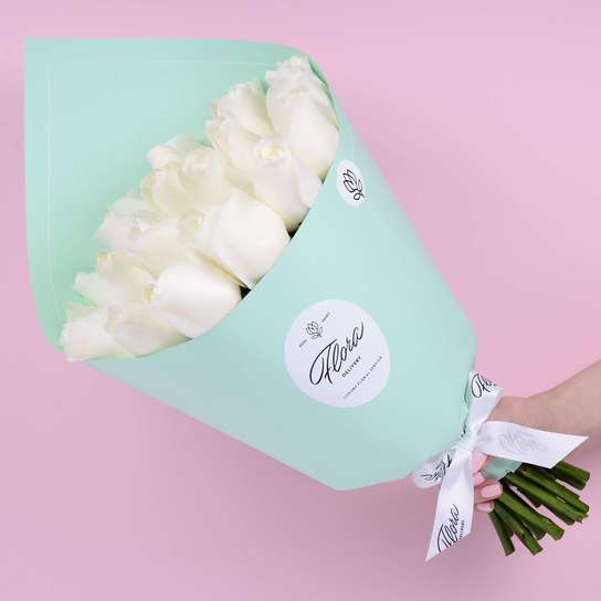 Букет 25 роз "Proud" GREEN