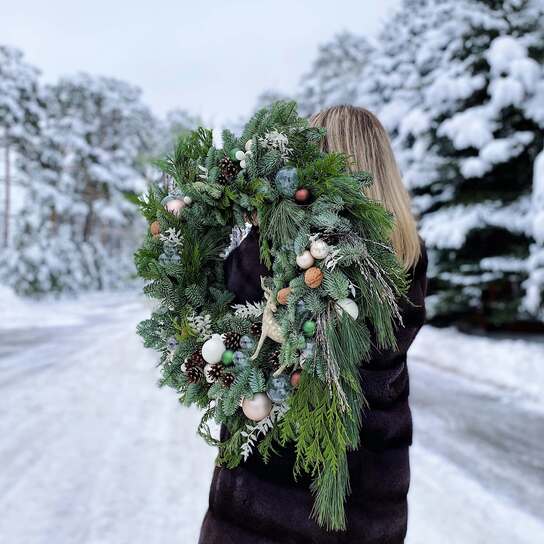 Венок новогодний "Зимний лес"