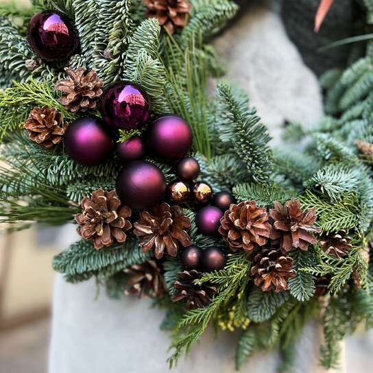 Венок новогодний "Аметист" Фото 2
