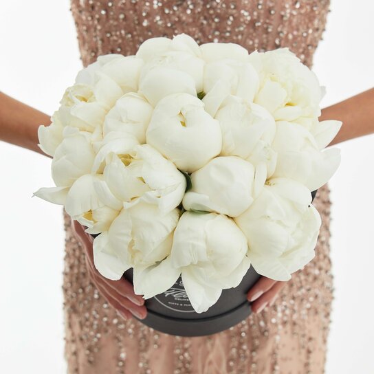 Шляпная коробка Petit "Пионы белые" BLVCK Фото 3