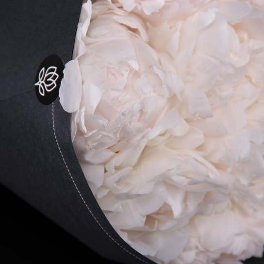 Букет из 11 пионов "Madame Claude Tain" BLVCK