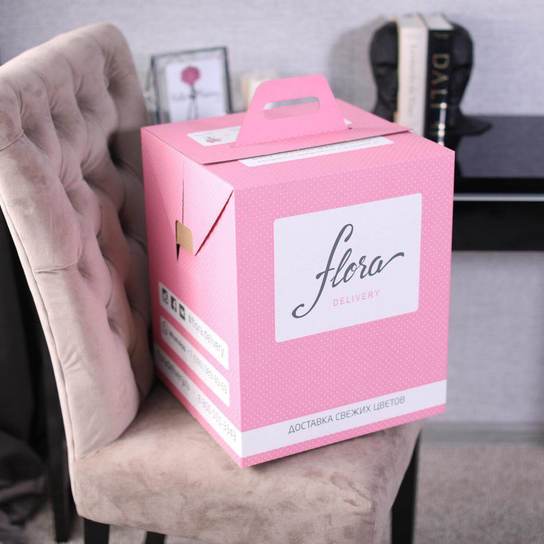 Шляпная коробка Grand "Пионы Madame Claude Tain" PINK