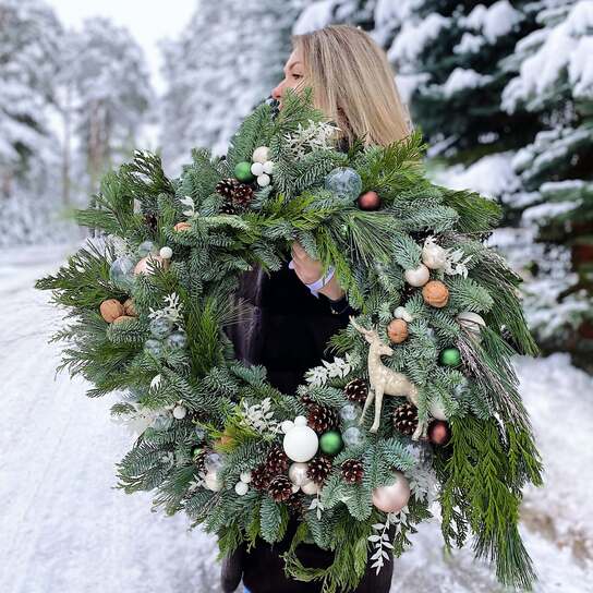 Венок новогодний "Зимний лес"