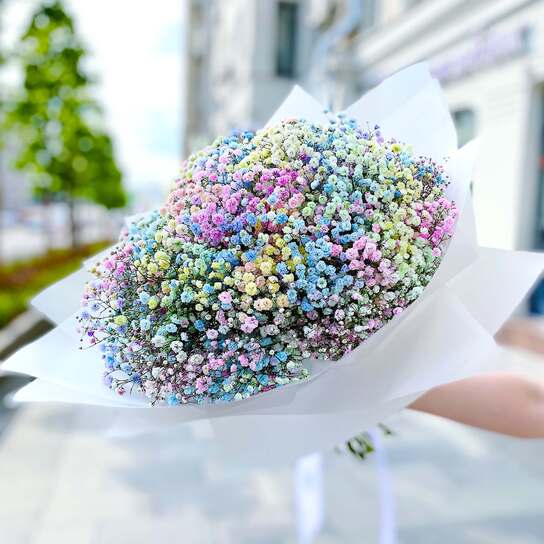 Букет Гипсофила Радужная