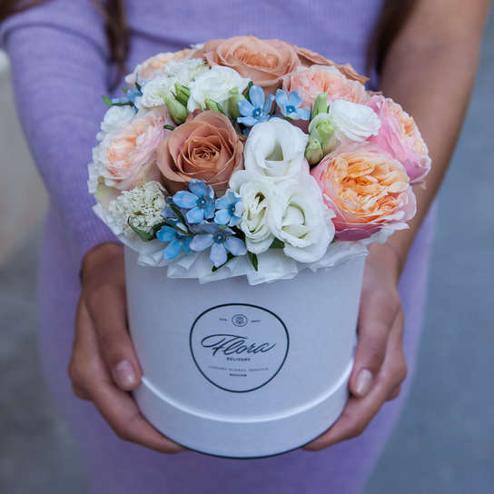 Шляпная коробка Demi "Terracota" WHITE