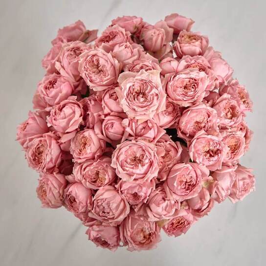 Букет из 13 кустовых роз Juliet в вазе