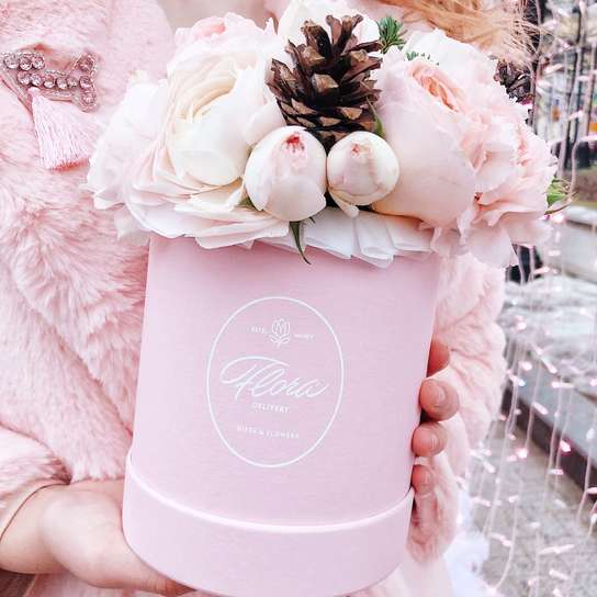 Шляпная коробка Demi "Winter” PINK