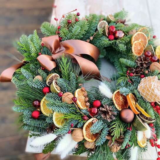 Венок новогодний "Happiness"