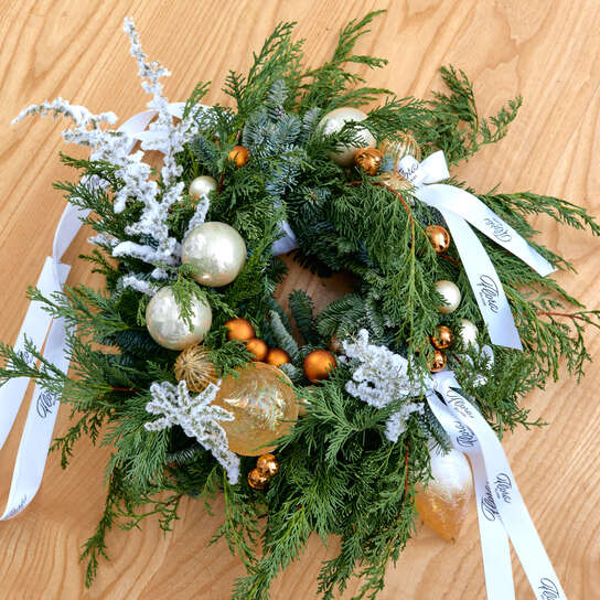 Венок новогодний "Янтарь"
