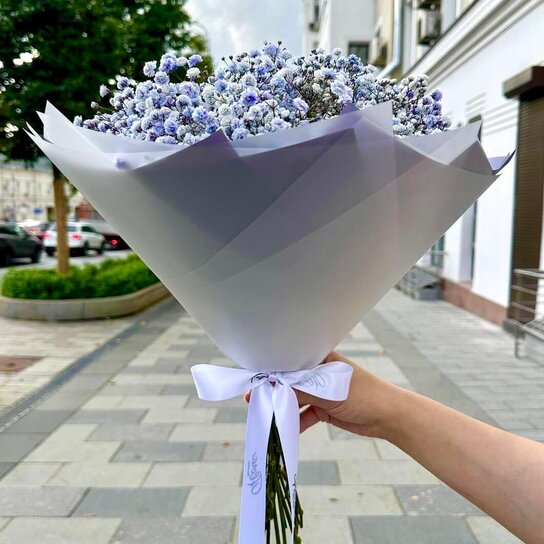 Букет из Лавандовой гипсофилы Фото 2