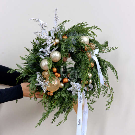 Венок новогодний "Янтарь"