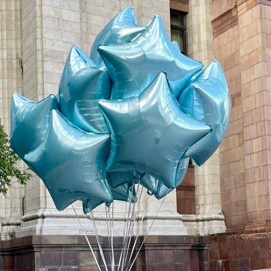 Набор шаров «Голубые звёзды» 15 шт. Фото 2