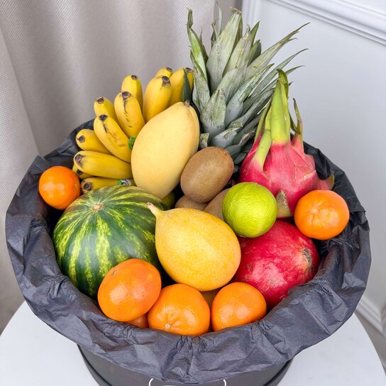 Фруктовый набор в шляпной коробке Ultra Grand BLACK Фото 2