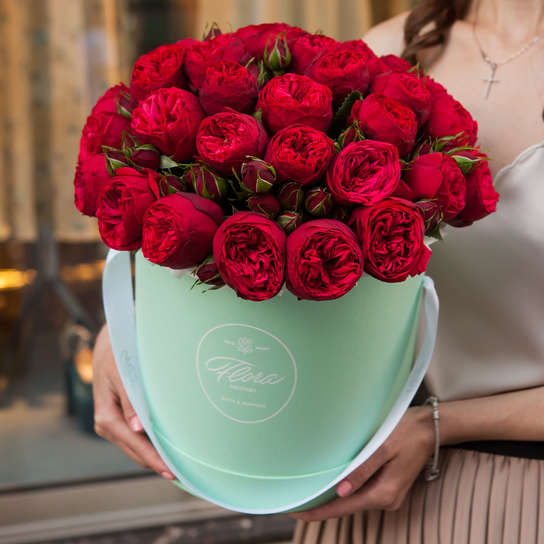 Шляпная коробка Grand "Розы Red Piano" GREEN Фото 2