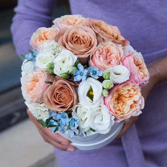 Шляпная коробка Demi "Terracota" WHITE