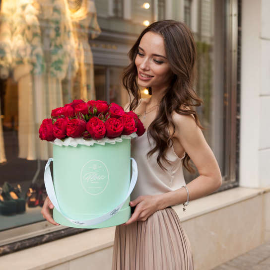 Шляпная коробка Grand "Розы Red Piano" GREEN Фото 3