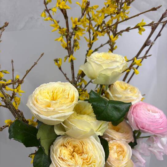 Весенний букет в корейской матовой пленке №6 Фото 3