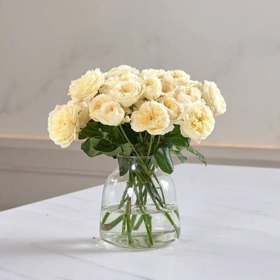 Букет из 11 кустовых роз "Royal Park" в вазе