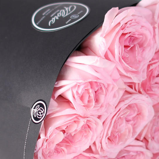 Букет из 15 роз "Pink OHara" BLVCK