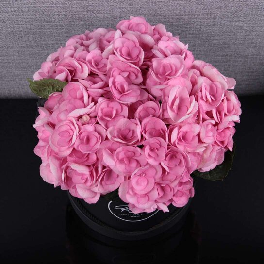 Шляпная коробка Grand "Гортензии Pink" BLVCK