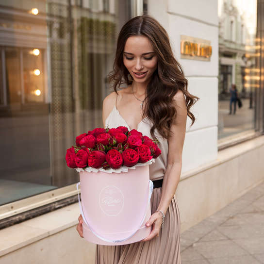 Шляпная коробка Grand "Розы Red Piano" PINK Фото 3