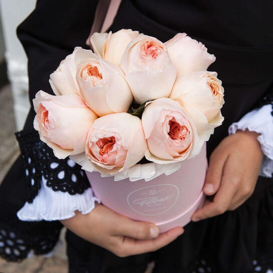 Шляпная коробка Demi "Розы Austin Juliet" PINK Фото 2